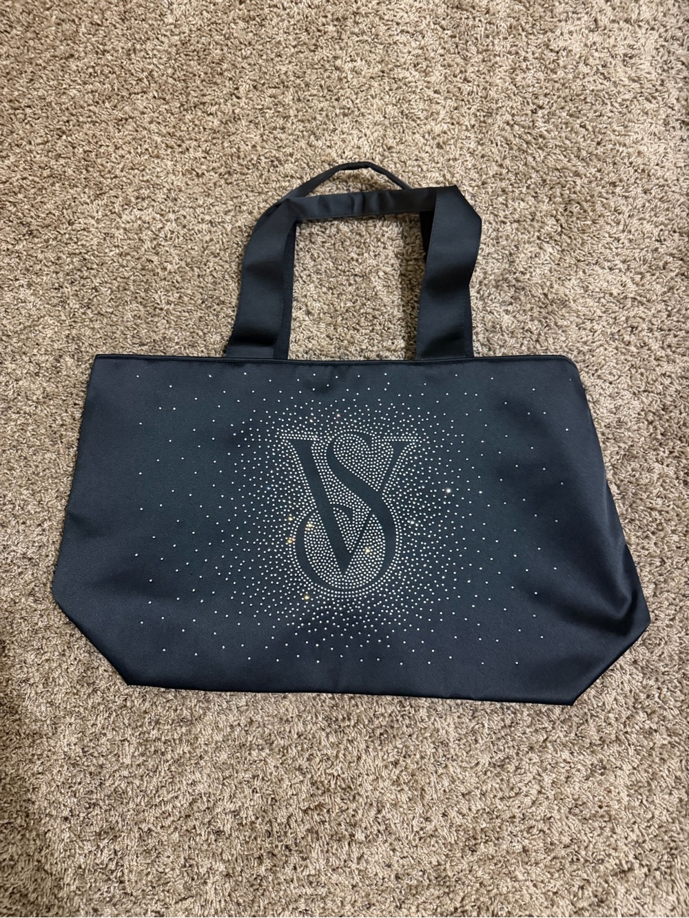 Victoria's Secret shine black tote bag